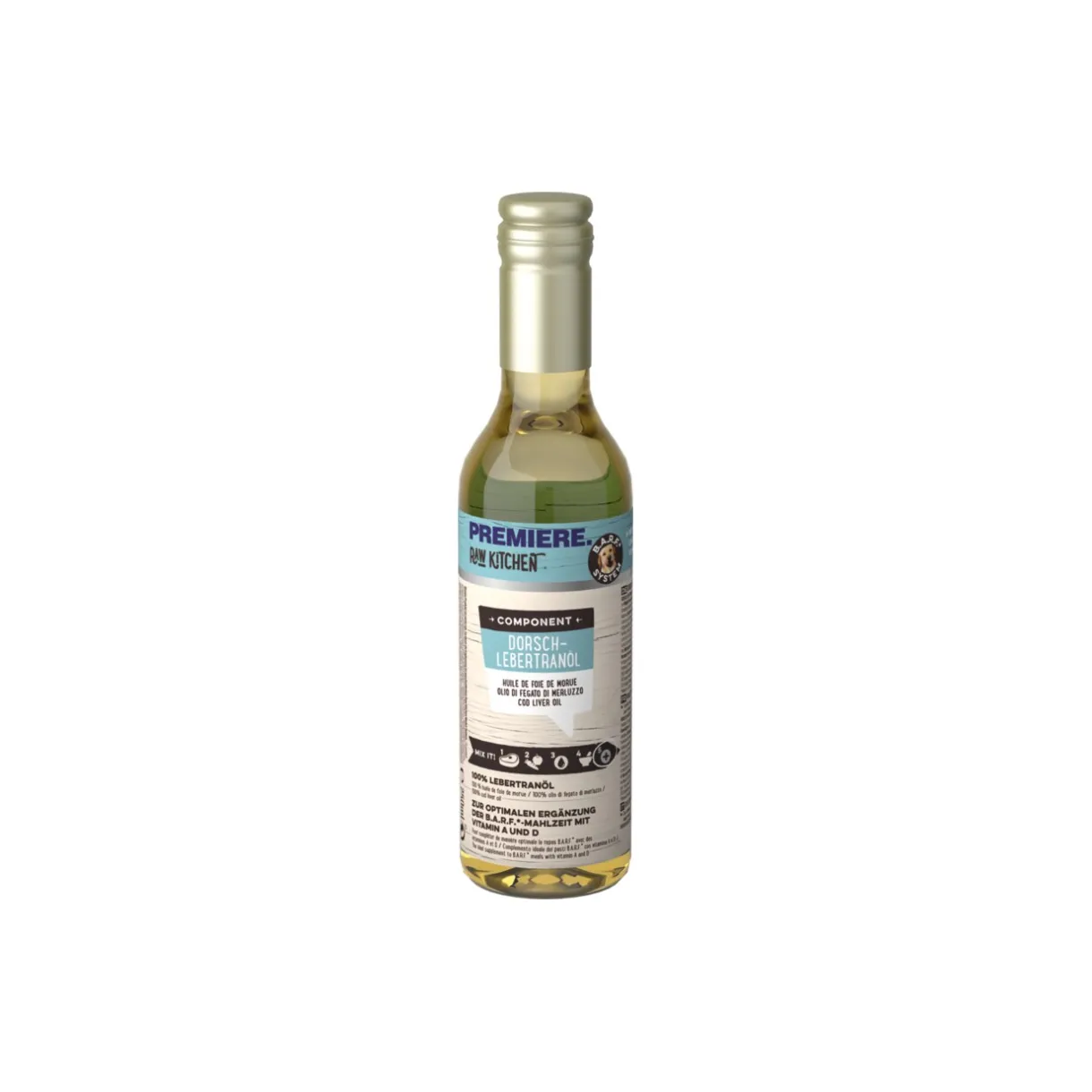 PREMIERE Nourriture Supplémentaire|Barf/ Nourriture Surgelée^RAW KITCHEN Huile de foie de morue 250 ml