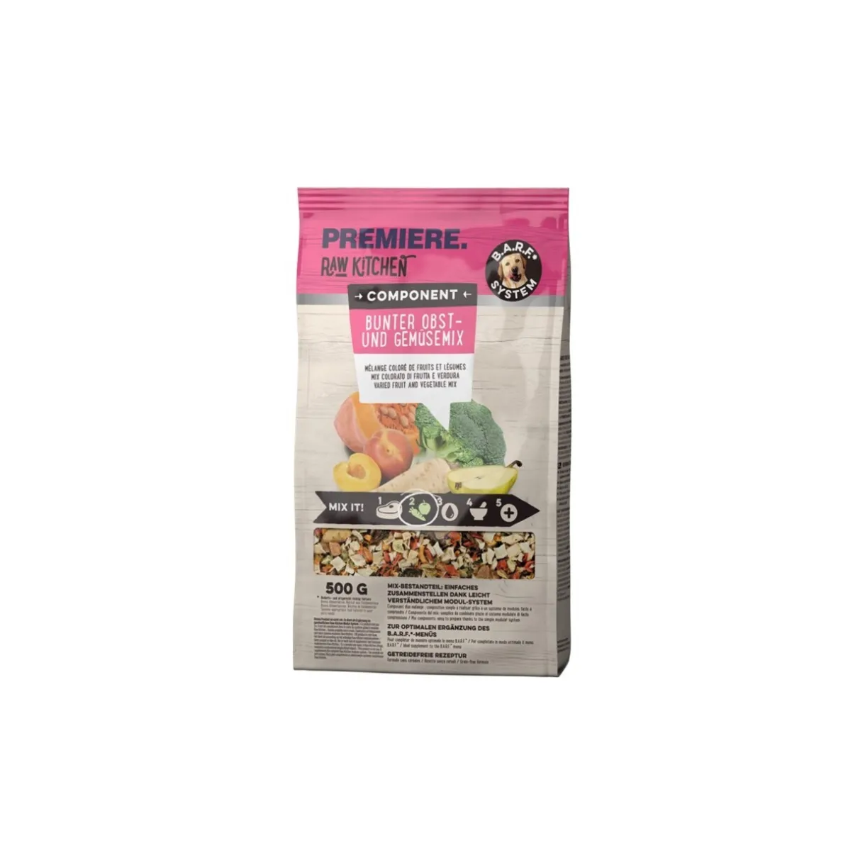 PREMIERE Nourriture Supplémentaire|Barf/ Nourriture Surgelée^RAW KITCHEN Mélange de légumes et fruits 500 g