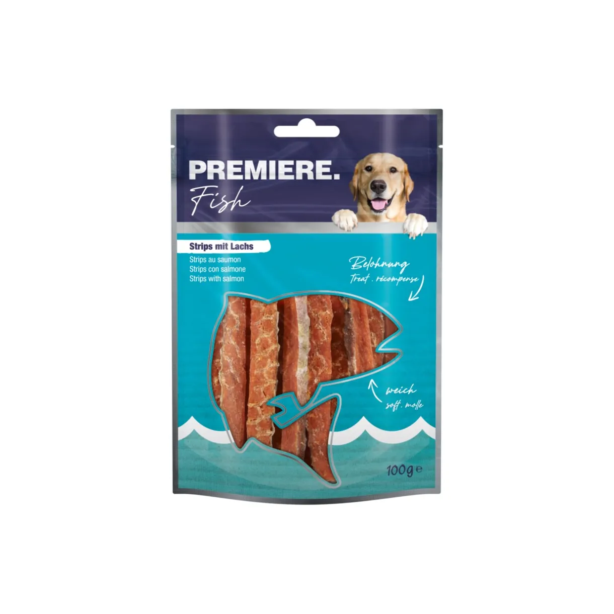 PREMIERE Friandises|Nourriture^Snack it Strips au saumon 100 g