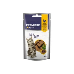 PREMIERE Friandises^Soft Bites Poulet et herbe aux chats 40 g