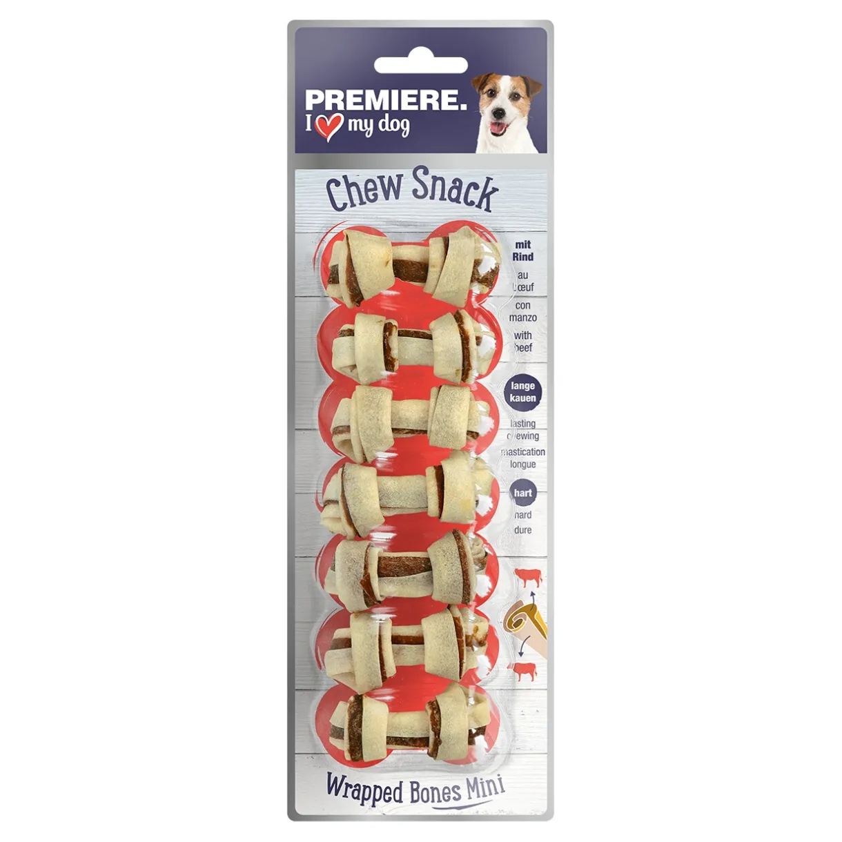 PREMIERE Friandises^Wrapped Bones Mini Bœuf 7 pièces