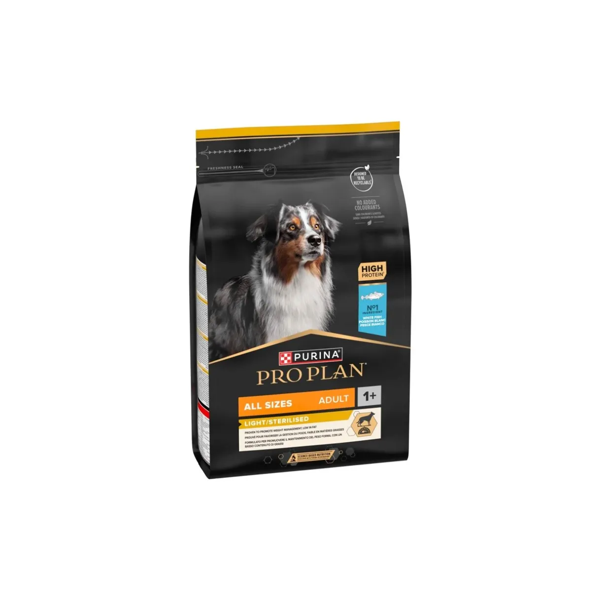 PRO PLAN Croquettes^PURINA All Sizes Adult Dog Light / Sterilised Poisson blanc 3 kg
