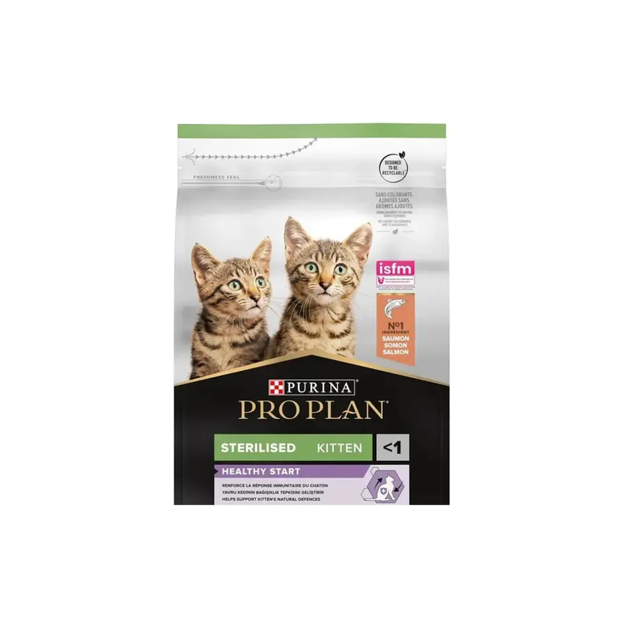 PRO PLAN Croquettes Pour Chat|Nourriture^Purina Sterilised Kitten HEALTHY START, Riche en Saumon 1,5 kg