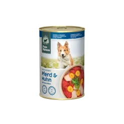 Nourriture Humide^Pure Nature Nourriture humide pour chien, Adulte 6x400 g Cheval & Poulet