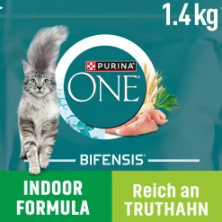 Purina ONE Croquettes Pour Chat|Nourriture Humide^BIFENSIS Indoor au dindon et au grain complet 1,4 kg
