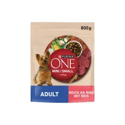 Purina ONE Croquettes^Mini Adult Riche en bœuf 3x800 g