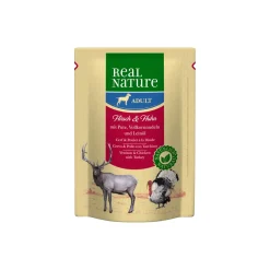 REAL NATURE Nourriture Humide^Adult Sachets Cerf & poulet 6x300 g
