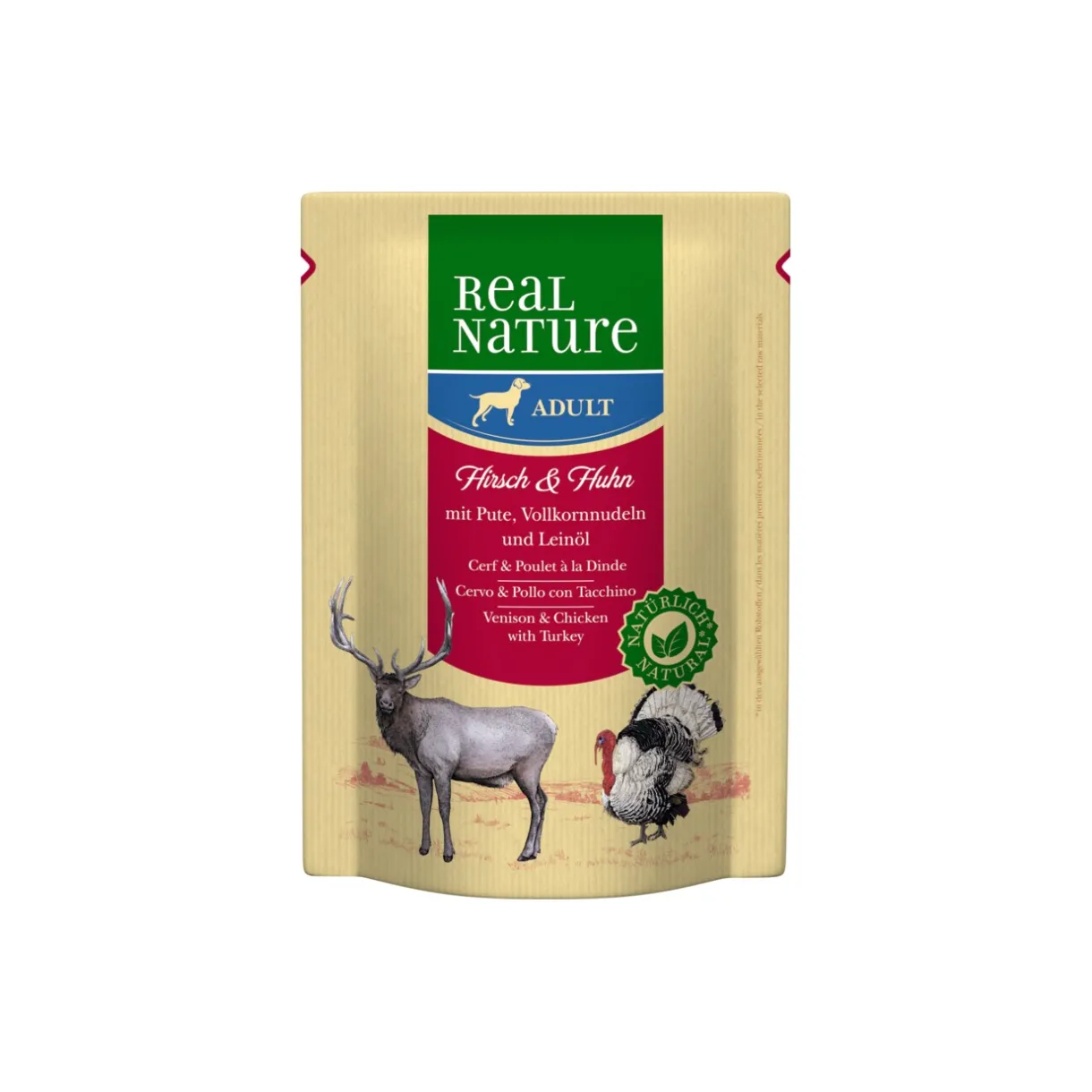 REAL NATURE Nourriture Humide^Adult Sachets Cerf & poulet 6x300 g