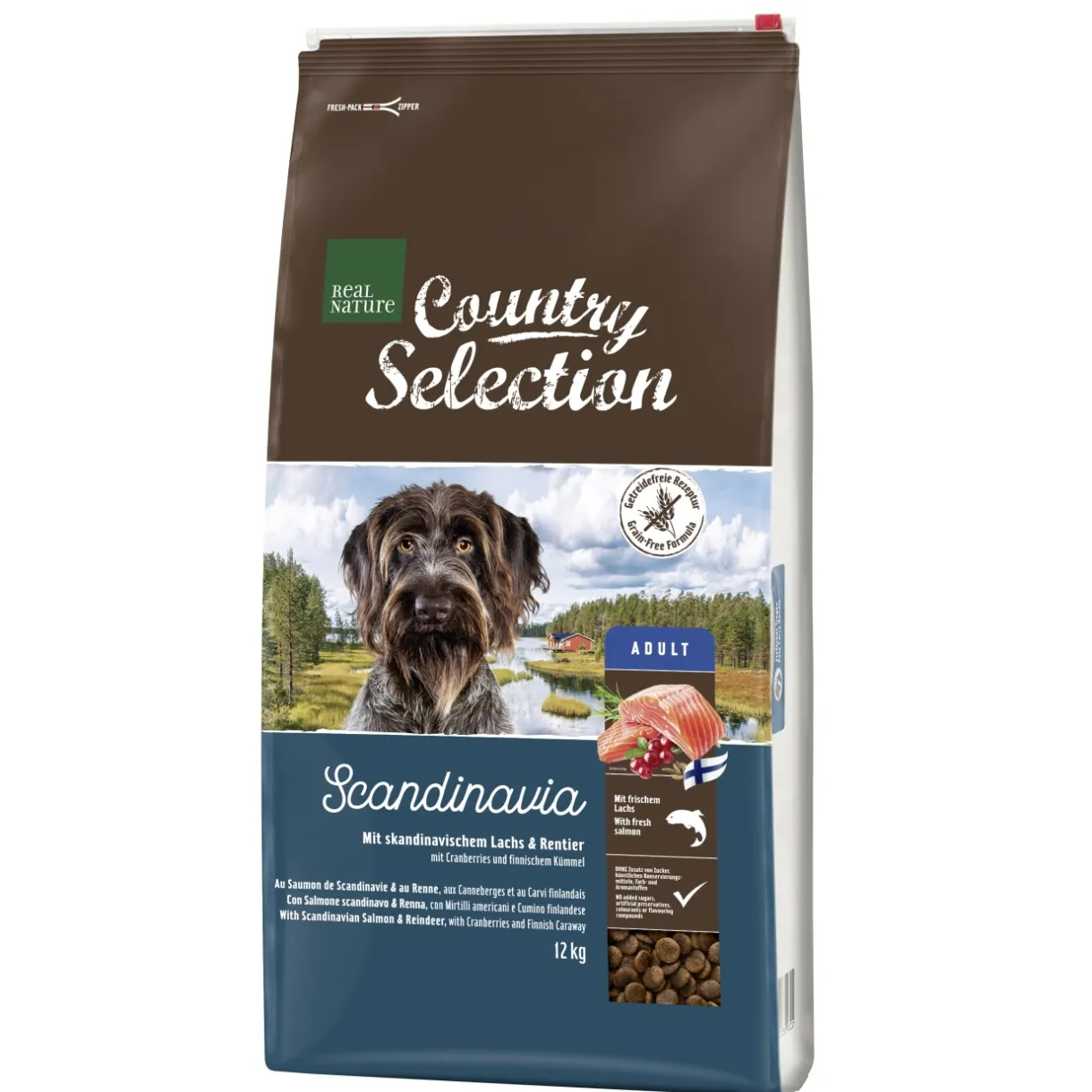REAL NATURE Croquettes^Country Scandinavia Saumon et renne 12 kg