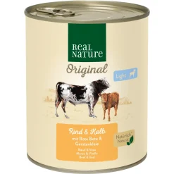 REAL NATURE Nourriture Humide^Light Bœuf et veau 6x800 g