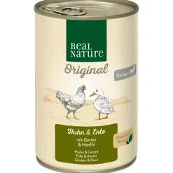 REAL NATURE Nourriture Humide^Senior Poulet et canard 6x400 g