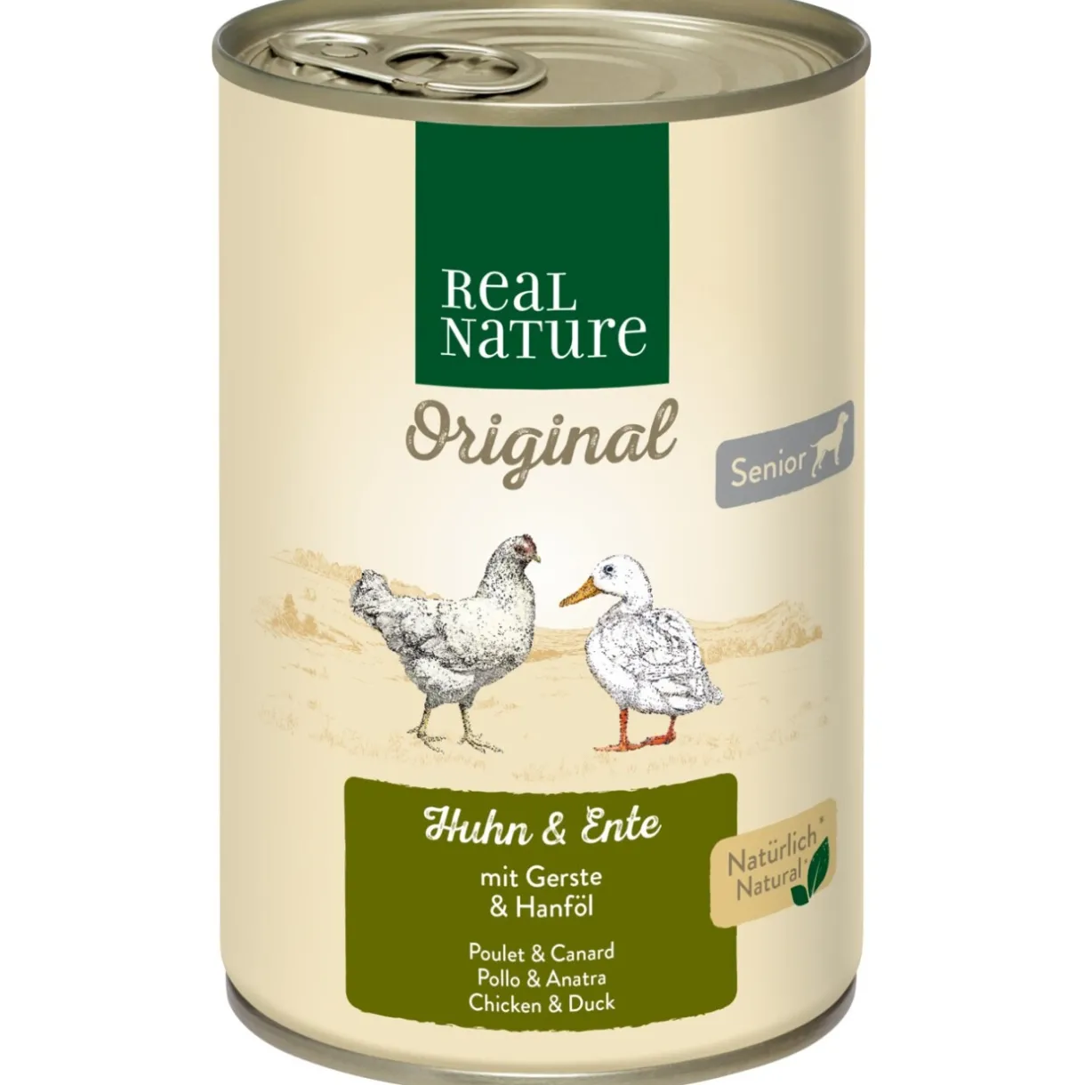 REAL NATURE Nourriture Humide^Senior Poulet et canard 6x400 g