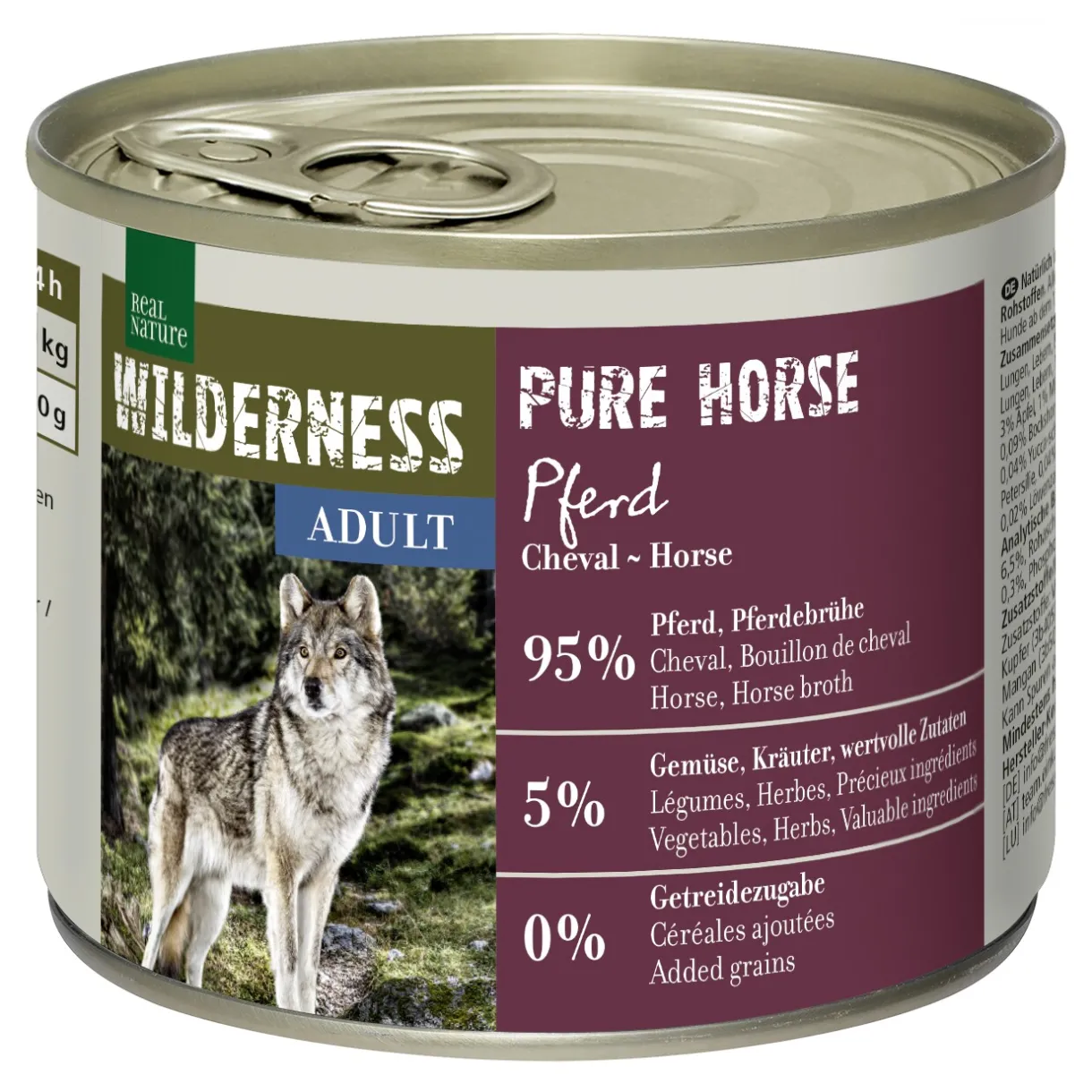 REAL NATURE Nourriture Humide^WILDERNESS Adult PURE HORSE Cheval 6x200 g