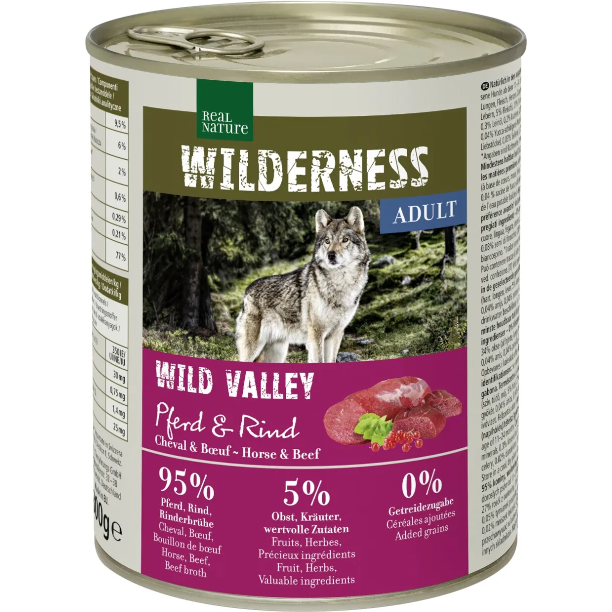 REAL NATURE Nourriture Humide^WILDERNESS Adult Wild Valley Cheval et Bœuf 6x800 g
