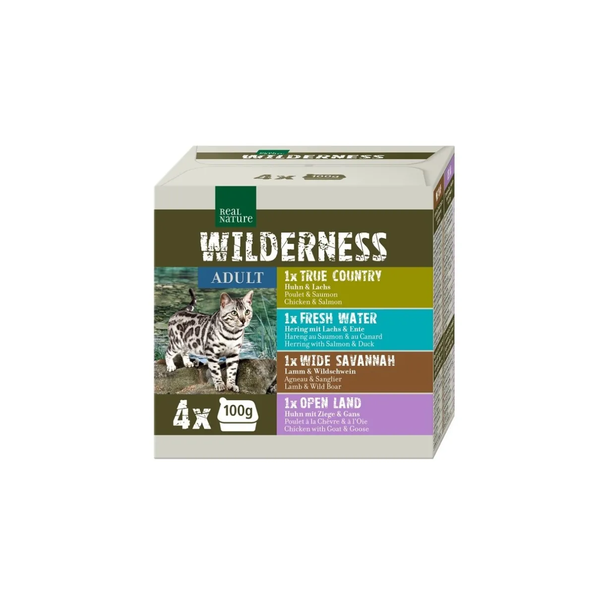 REAL NATURE Nourriture Humide^Wilderness Adult 4 x 100 g Multipack 2