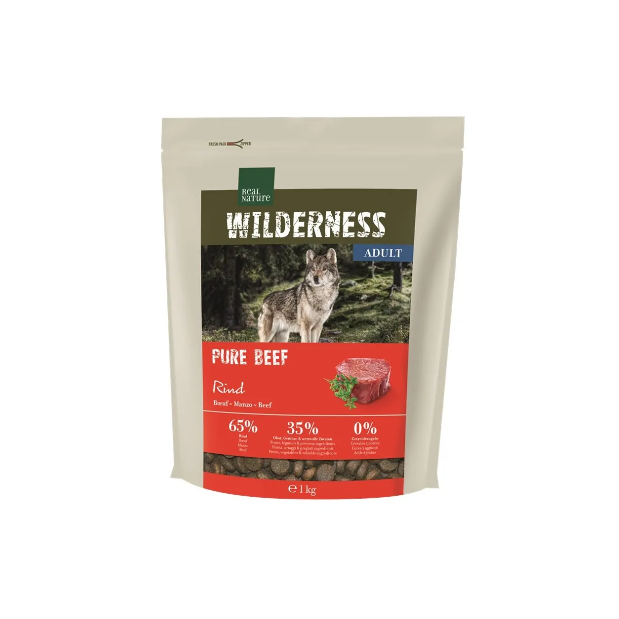 REAL NATURE Croquettes^WILDERNESS Adult Pure Beef 1 kg