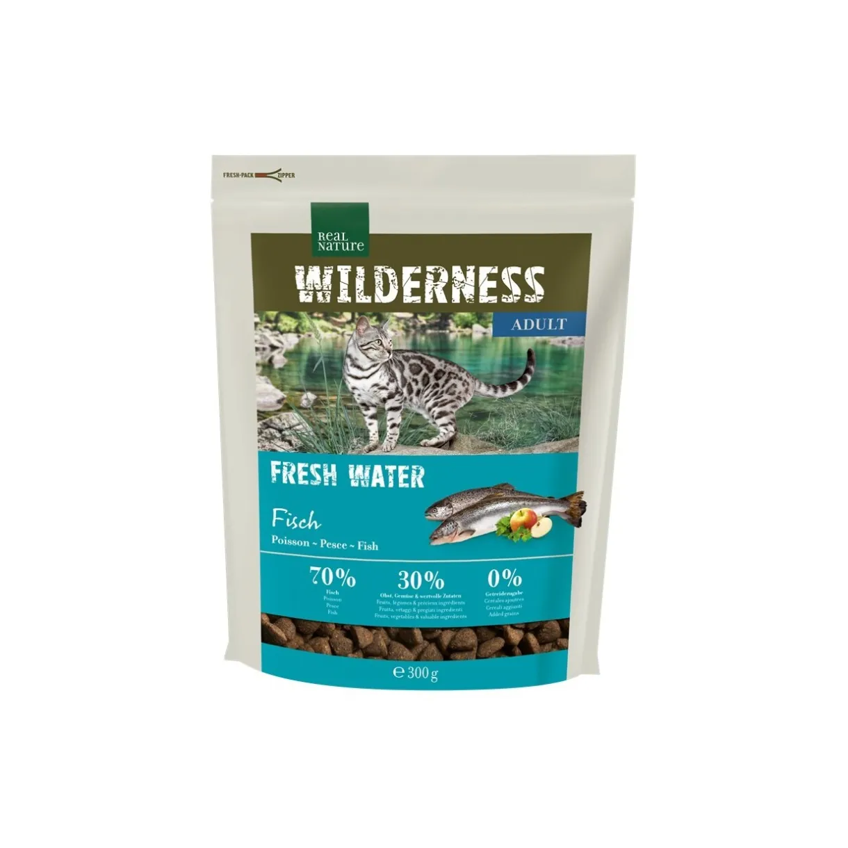 REAL NATURE Croquettes Pour Chat^WILDERNESS Adult Poisson d'eau douce 300 g