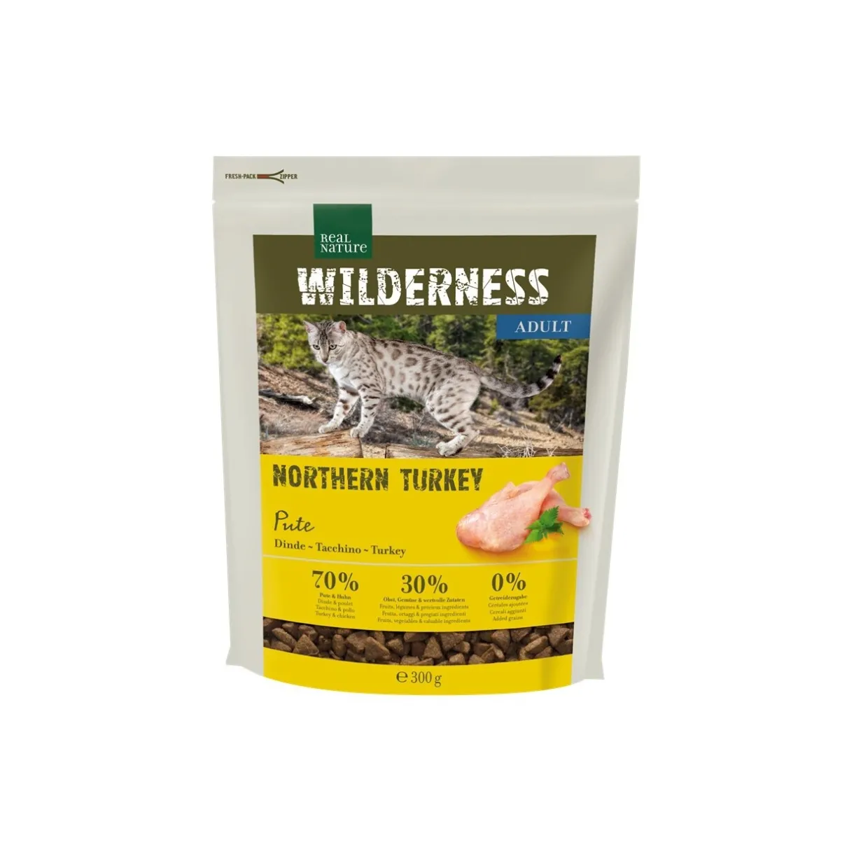 REAL NATURE Croquettes Pour Chat^WILDERNESS Northern Turkey Adult 300 g