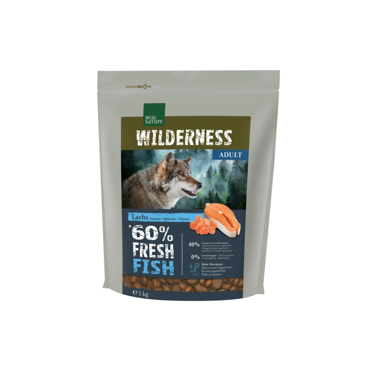 REAL NATURE Croquettes^WILDERNESS Poisson Frais Adulte 1 kg
