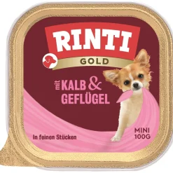 RINTI Nourriture Humide^Gold Mini 16x100g Veau et volaille