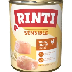 RINTI Nourriture Humide^Sensible Poulet et riz 6x800 g