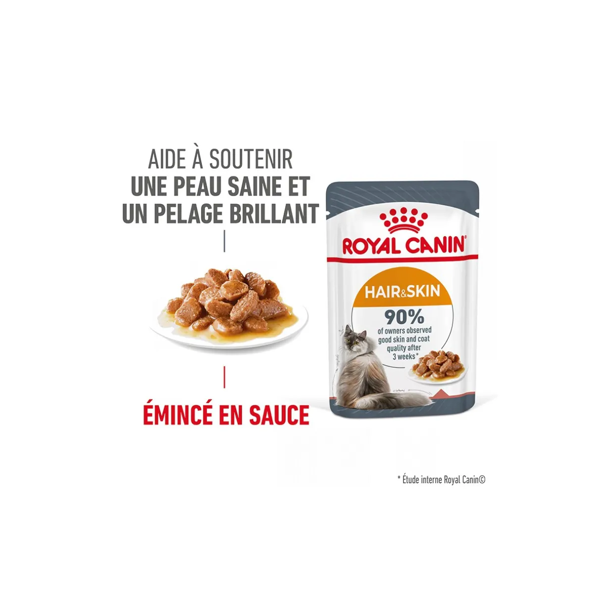 ROYAL CANIN Nourriture Humide^Hair & Skin en sauce 12x85 g