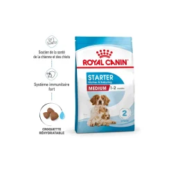 ROYAL CANIN Croquettes|Nourriture^Medium Starter Croquettes Chien 15 kg