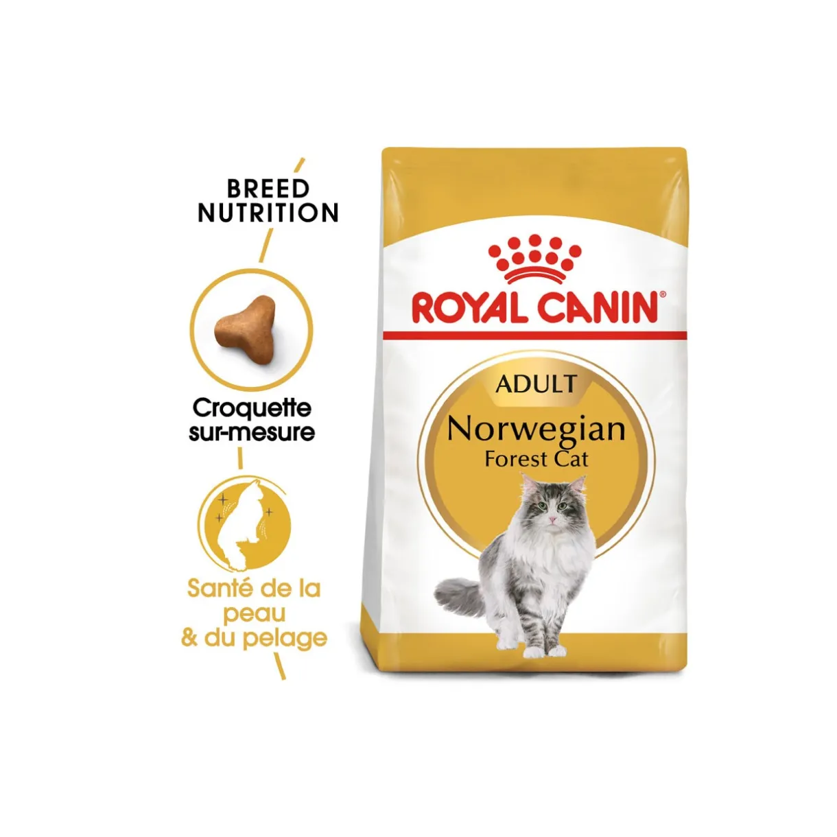 ROYAL CANIN Croquettes Pour Chat^Norvégien Adulte Croquettes Chat 400 g