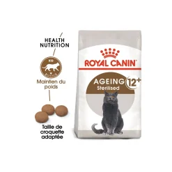 ROYAL CANIN Croquettes Pour Chat^Stérilisé Ageing 12+ Croquettes Chat 2 kg