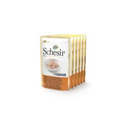 Schesir Nourriture Humide^Adult 6 x 85 g thon et poulet aux crevettes