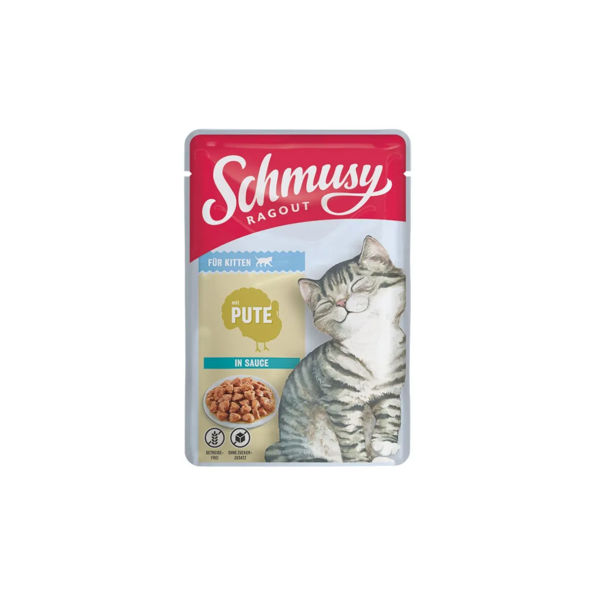Schmusy Nourriture Humide|Nourriture^Ragout Nourriture humide chaton en sauce Dinde 44x100 g
