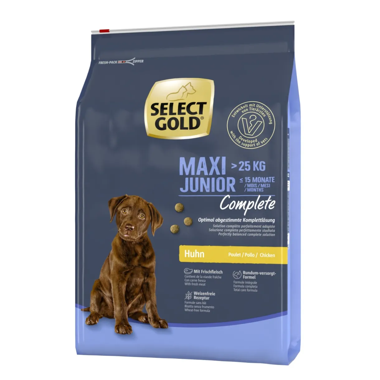 SELECT GOLD Croquettes|Nourriture^Complete Maxi Junior Poulet 4 kg