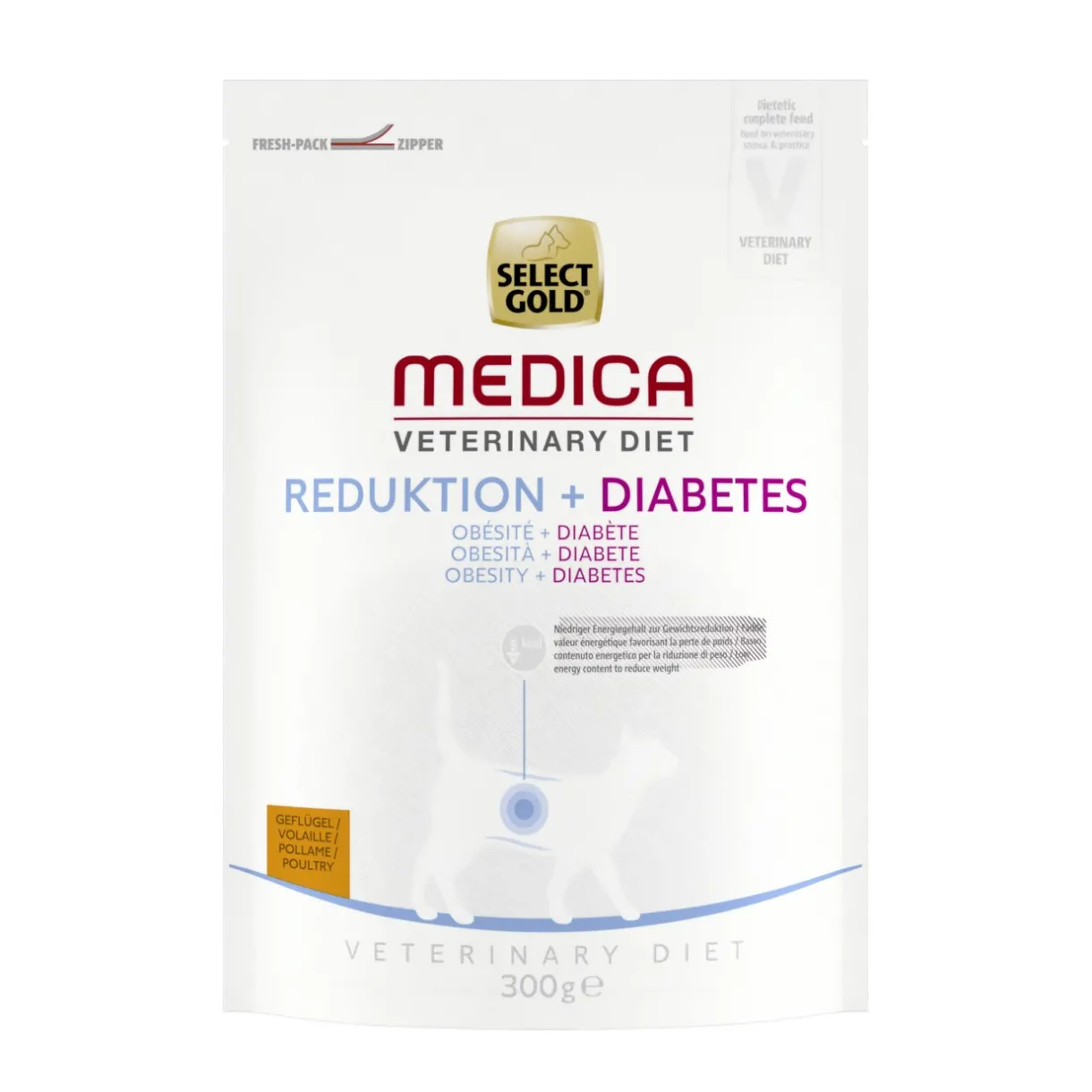 SELECT GOLD Croquettes Pour Chat^Medica Réduction + Diabète 300 g