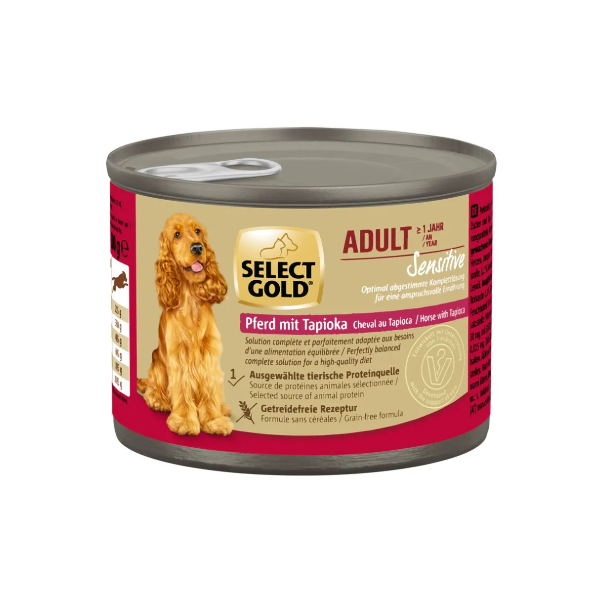 SELECT GOLD Nourriture Humide^Nourriture humide Chien Sensible Adulte Cheval au tapioca 6x200 g