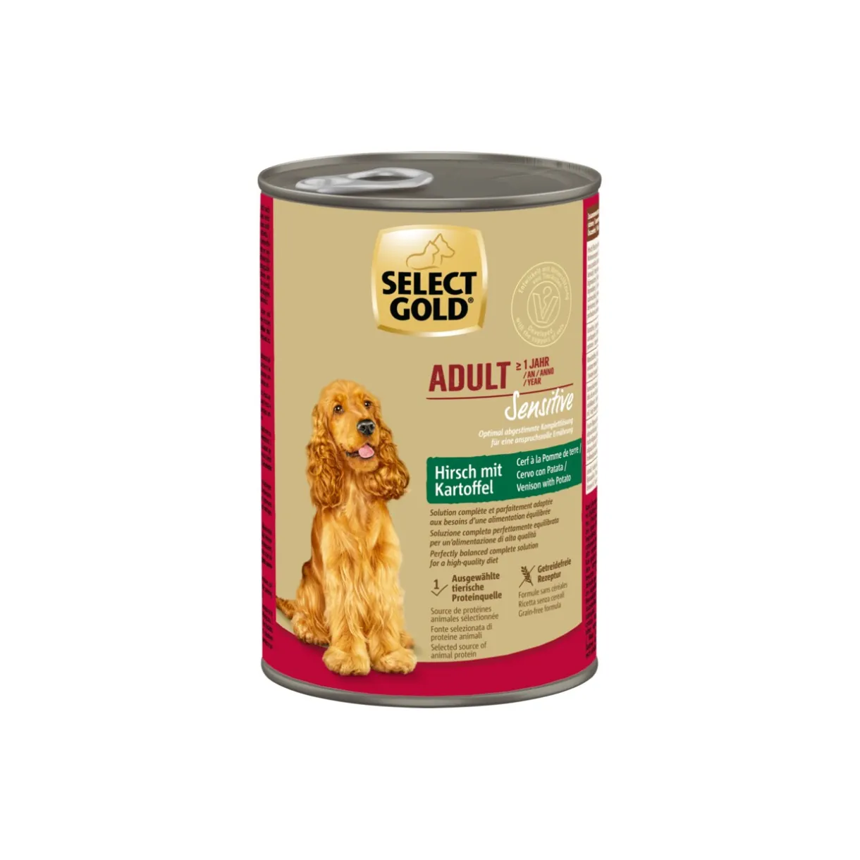 SELECT GOLD Nourriture Humide^Nourriture humide Chien Sensible Adulte Cerf aux pommes de terre 6x400 g