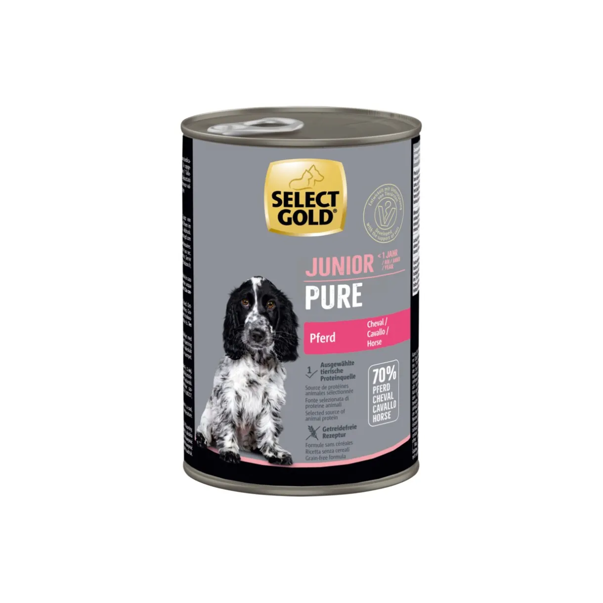 SELECT GOLD Nourriture Humide|Nourriture^Pure Junior 100% Cheval 6x400 g