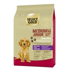 SELECT GOLD Croquettes|Nourriture^Sensitive Junior Medium agneau/saumon/pommes de terre 1 kg