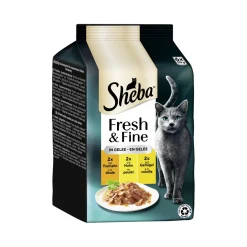 Sheba Nourriture Humide^Multipack Délices du jour 36 x 50 g en gelée Dinde, poulet et volaille