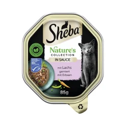 Sheba Nourriture Humide^Nature ́s Collection 22 x 85 g en sauce Saumon aux petits pois