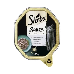 Sheba Nourriture Humide^Sauce Collection 22 x 85 g avec morceaux de veau, En sauce