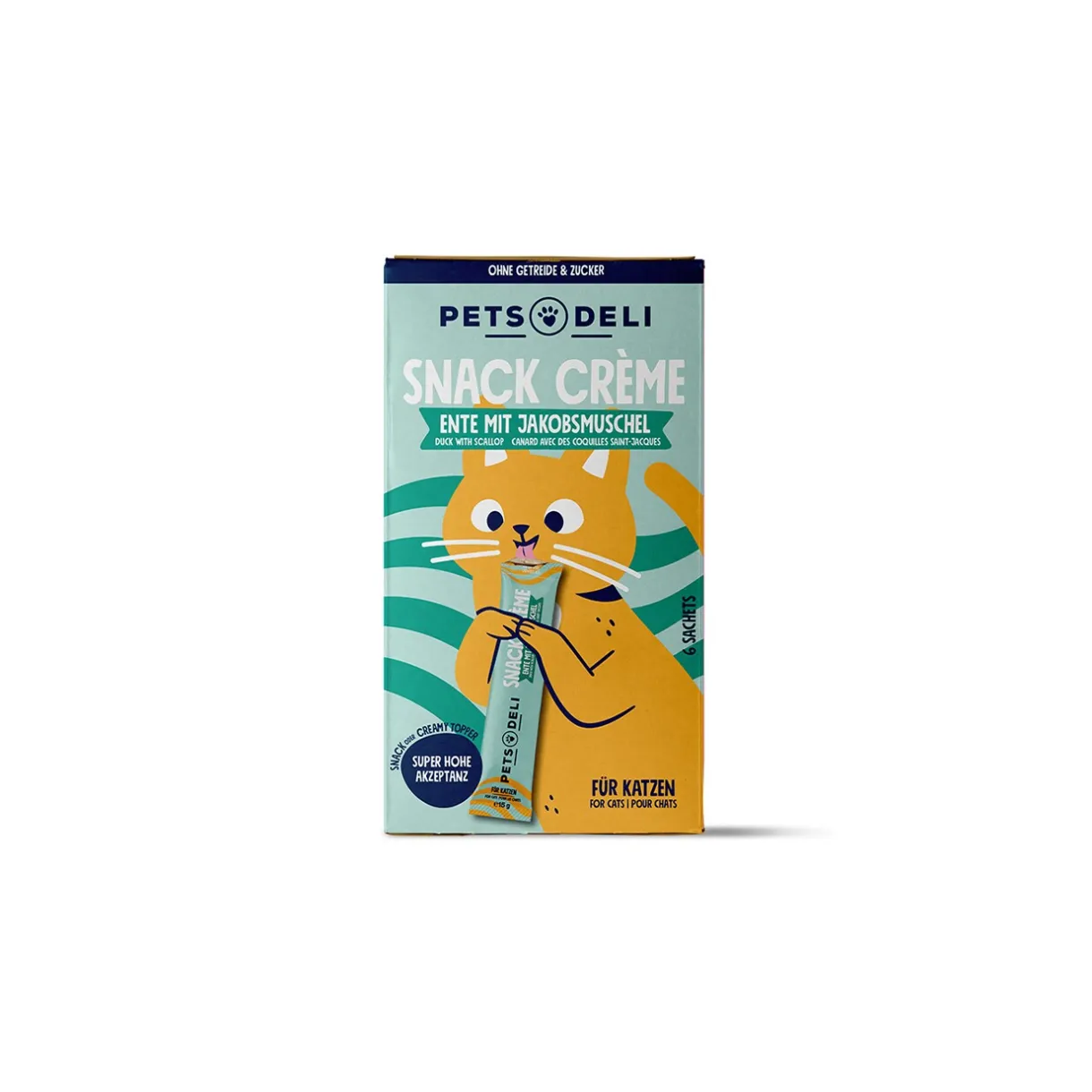 Friandises^Snack chat Adult Crème Canard et coquille Saint-Jacques pour chats 8 x 90 g