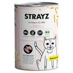 STRAYZ Nourriture Bio^BIO 6x400 g Canard et patate douce