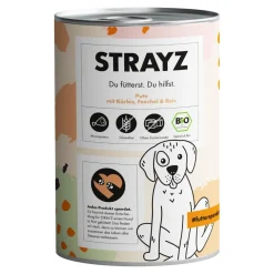 STRAYZ Nourriture Bio|Nourriture Humide^BIO 6x400 g Dinde avec courge, fenouil et riz