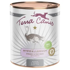 Terra Canis Nourriture Humide^Nourriture humide pour chien hypoallergénique Adult autruche 6 x 800 g