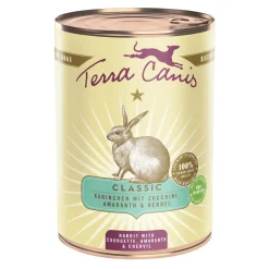 Terra Canis Nourriture Humide^Nourriture humide pour chien Classic adulte Lapins 6x400 g