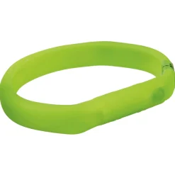 Trixie Colliers|Securité Dans L'Obscurité^Collier lumineux Flash en silicone USB vert M-L