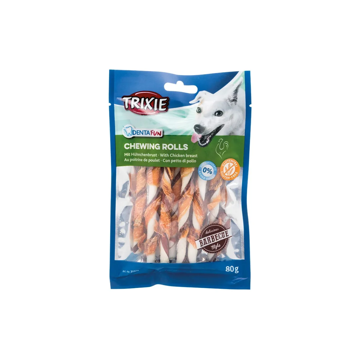 Trixie Friandises^Denta Fun Barbecue Chicken Rolls 12 cm