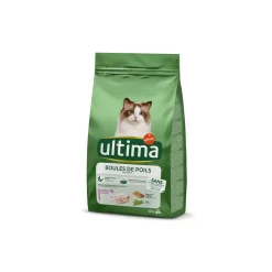 Croquettes Pour Chat^Ultima Boules de poils avec de la Dinde 1,5 kg
