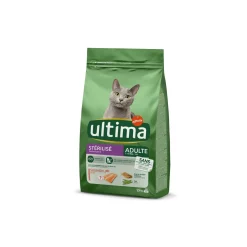 Croquettes Pour Chat^Ultima Stérilisé Adulte avec du Saumon 1,5 kg