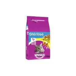 Whiskas Croquettes Pour Chat^Croquettes au poulet pour chat adulte stérilisé 1,75kg
